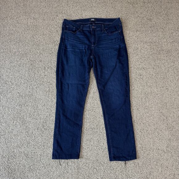 Paige Skyline Skinny Ankle Denim Blue Jeans US Women's 32 Plus - Picture 2 of 8